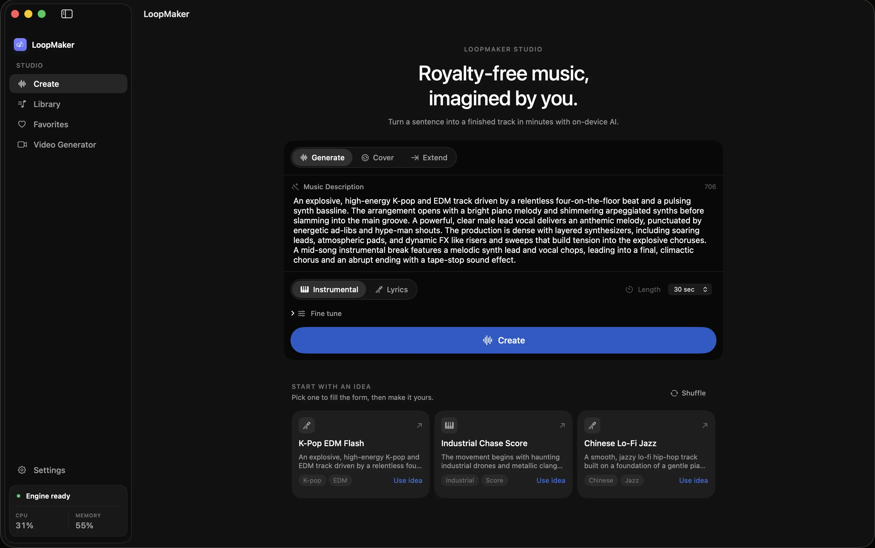 LoopMaker application interface