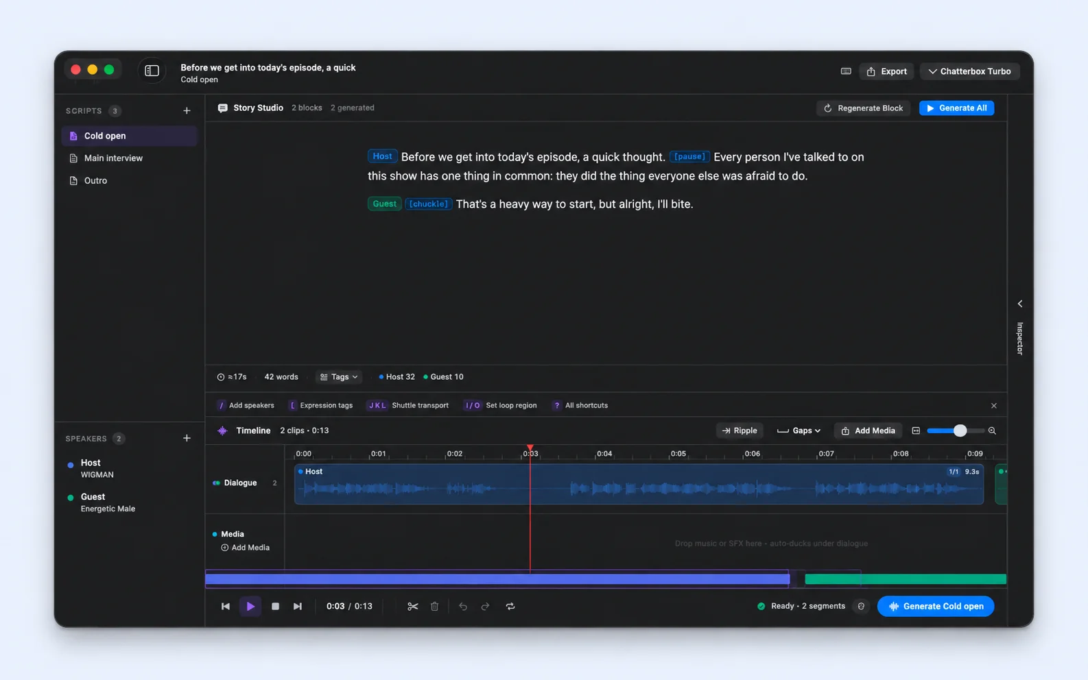 Murmur application interface
